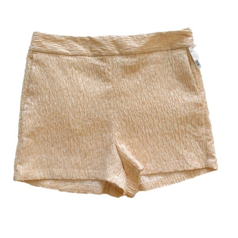 Express Shorts Peachy Pink Textured Dressy Pockets Side Zip Shorts Size 12R